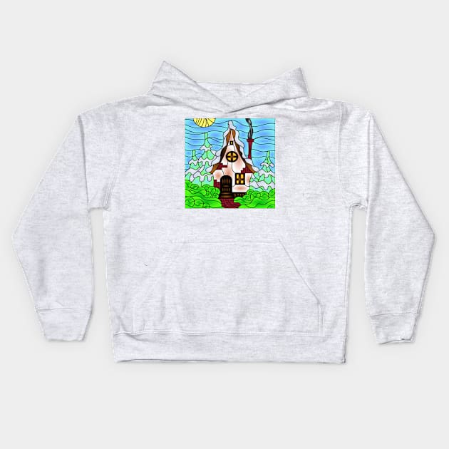 Stained Glass 41 (Style:7) Kids Hoodie by luminousstore